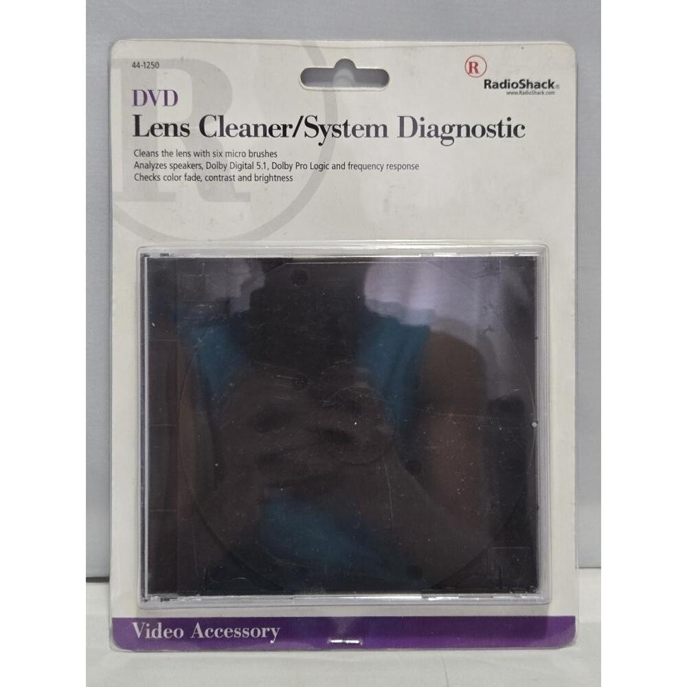 RadioShack DVD Lens Cleaner System Diagnostic Disc Player Cleaning Kit  New
